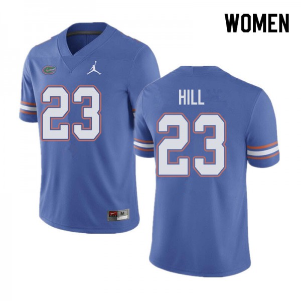 Jordan Brand Women #23 Jaydon Hill Florida Gators College Football Jersey Blue